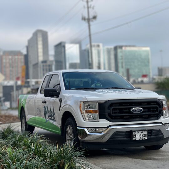 Malek Service Company vehicle in Houston, TX