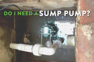 Do I need a sump pump? title card photo of a sump pump.