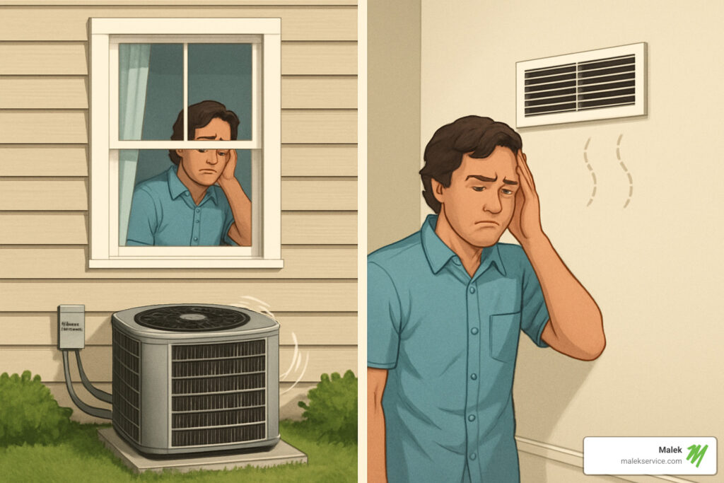 Solving the Mystery: Outside AC Unit Running, No Airflow Inside