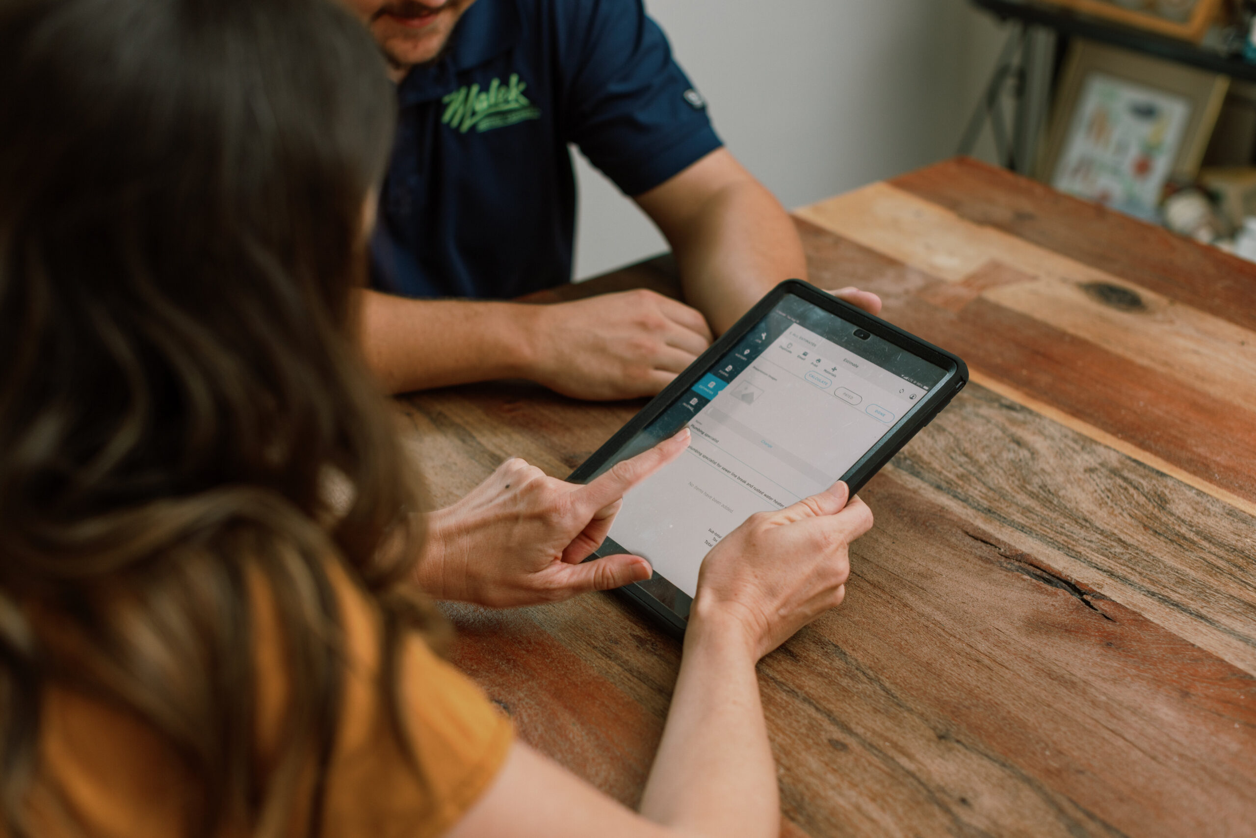 Malek educational materials used to help homeowners understand electrical repair options