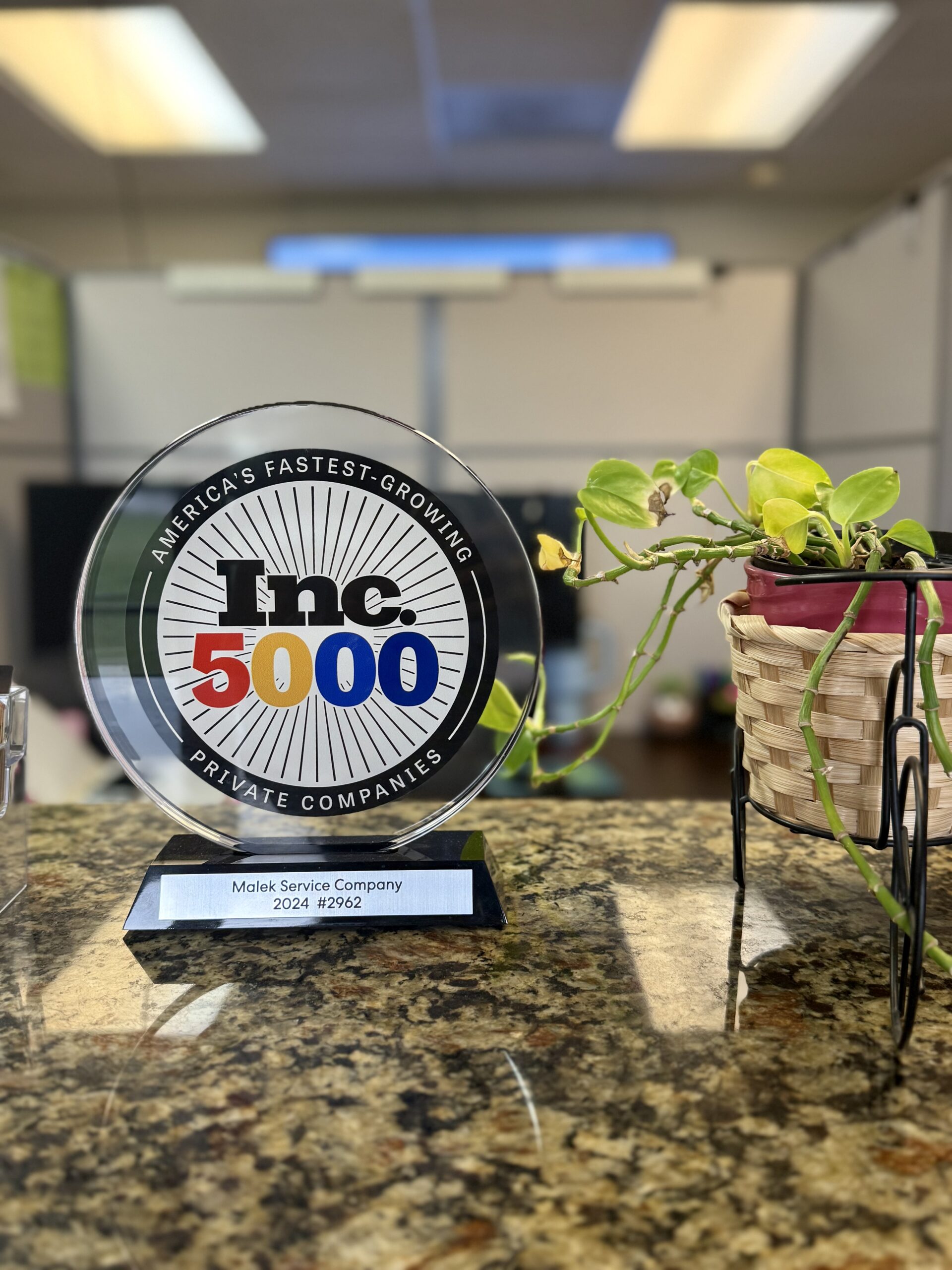 Malek Service Company recognized on the Inc. 5000 list