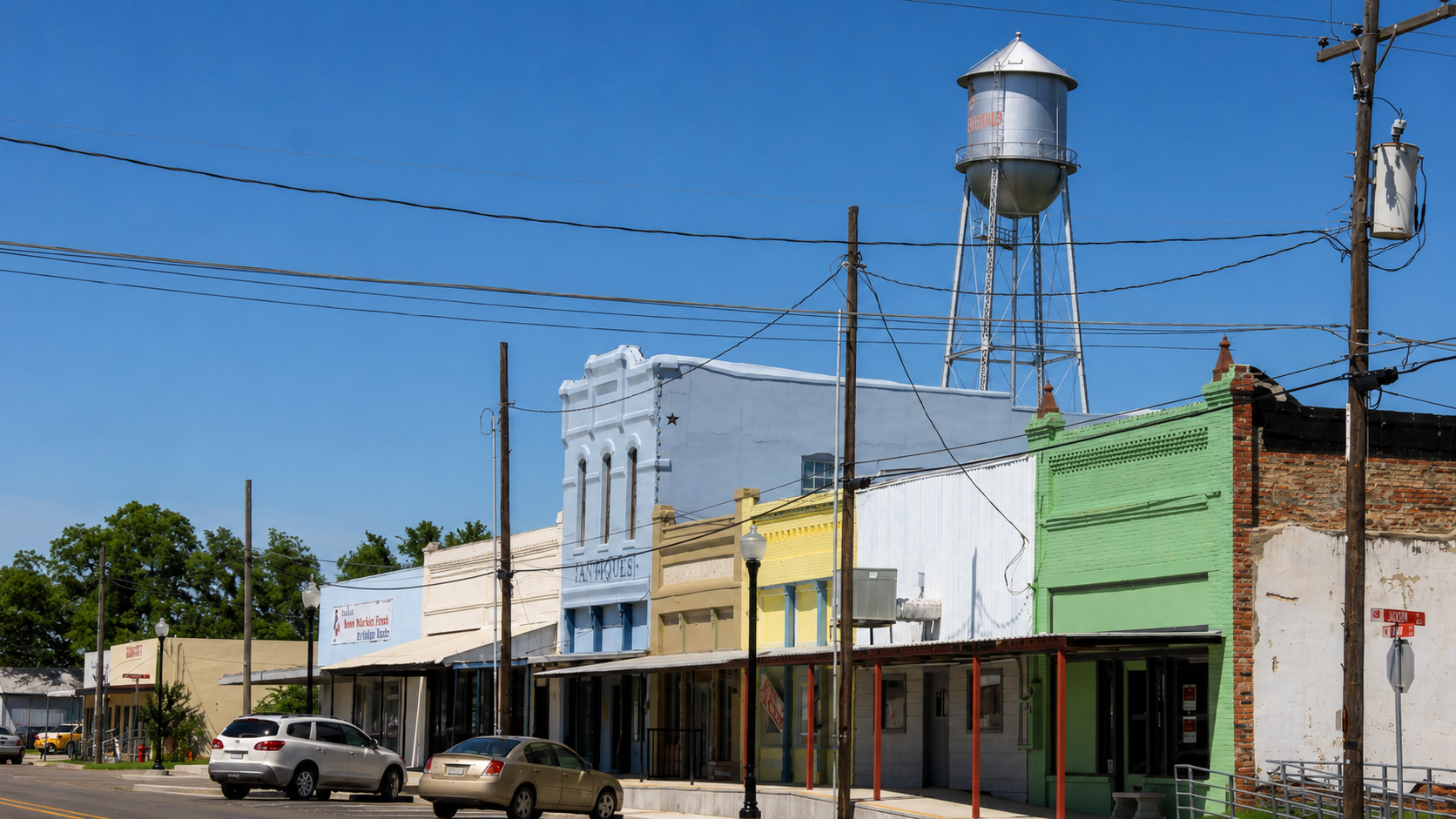 Historic downtown setting in Bremond Texas