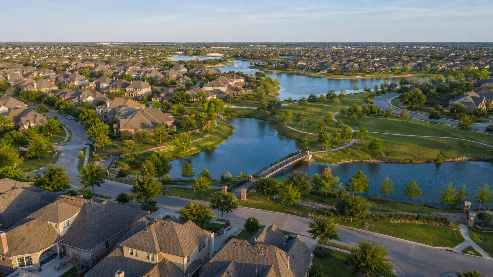Residential neighborhood in Cypress, Texas